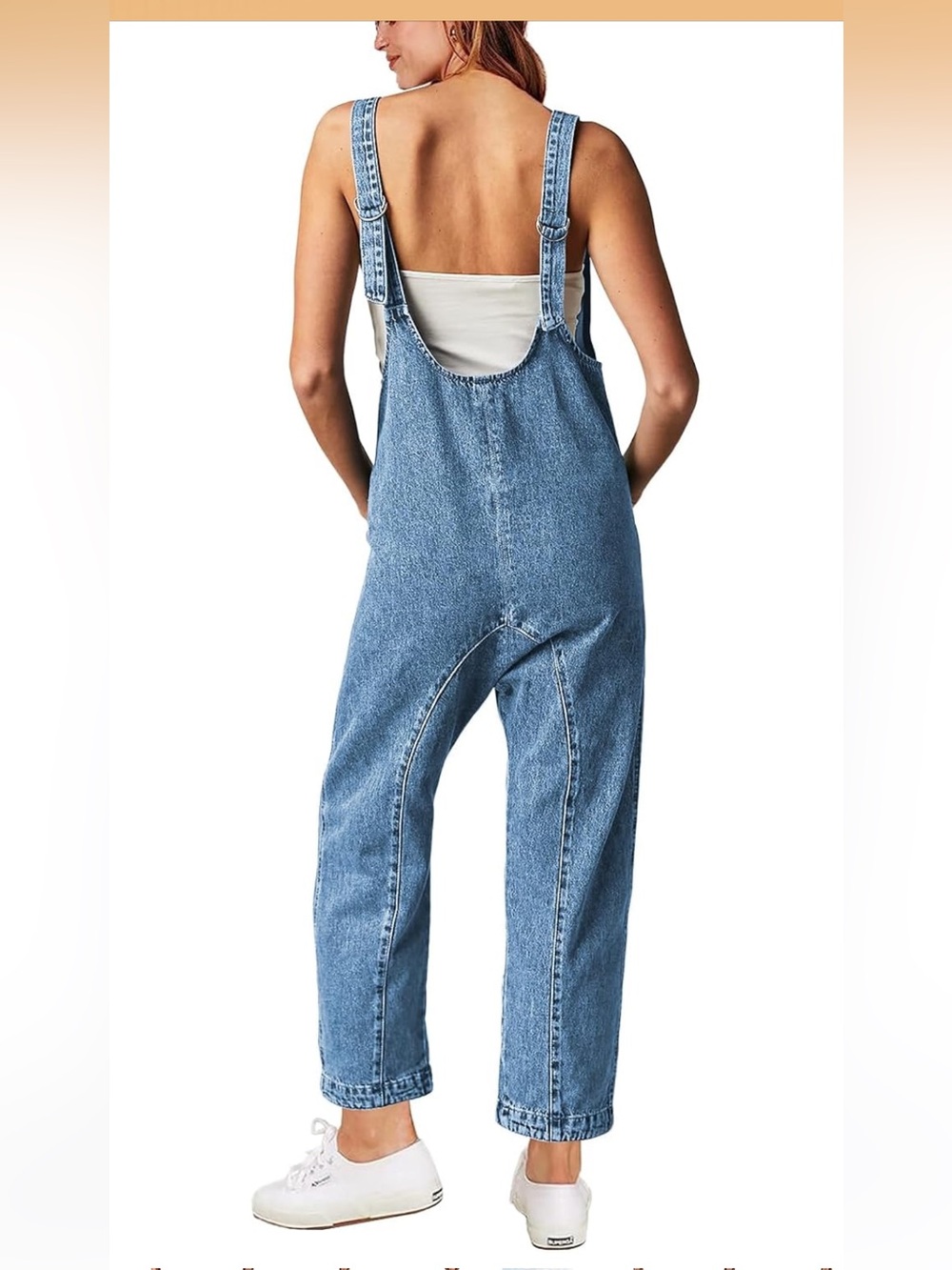 NWOT Denim Pocket Overalls - Blue Women Jeans - Picture 2 of 8